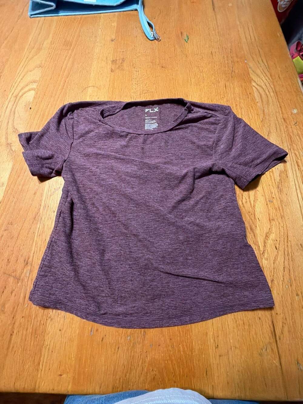 FLX Women's Travel/Leisure Short Sleeve Cropped Athletic Tee Heather Size M